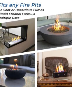 MoonSoll Gel Fuel Cans for Fire Bowl and Fireplace (6 x 13oz) Indoor/Outdoor use Fire Pit Tabletop, Gel Fuel Cans for Portable Fire Pit (6 Pack 368gr) 6 Pack (13 oz. / 368 gr) 8 81k6cTyVBL