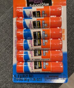 Elmer's Disappearing Purple School Glue, Washable, 6 Pack, 0.21-ounce sticks 6 Count 30 81k6rJvZuWL