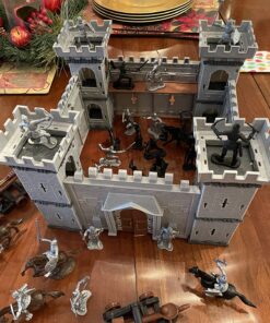 DIY Castle Building The Medieval Times Middle Ages Military Plastic Fort Model Kit Set with Figures Soldier Knight Simulated Siege War of Attack 39 81k73MDR8kL