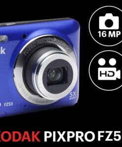 Alternative view of Kodak FZ53-BL Point and Shoot Digital Camera with 2.7" LCD, Blue