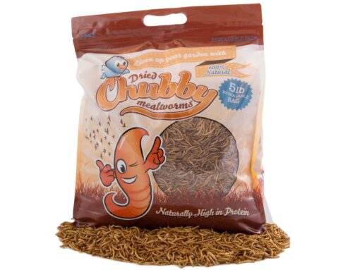 5Lb Chubby Dried Mealworms High Protein Treat for Chickens, Ducks & Birds