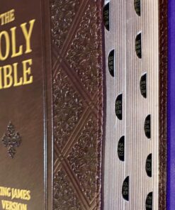 KJV Holy Bible, Giant Print Standard Size Faux Leather Red Letter Edition - Thumb Index & Ribbon Marker, King James Version, Dark Brown Imitation Leather 77 81k7qBb9QSL