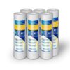 5 Micron Sediment Water Filter Cartridge 10"x 2.5", Four Layers of Filtration, Removes Sand, Dirt, Silt, Rust, Made from Polypropylene for any RO Units or Whole House Water Filtration Systems 6 Pack 5 Micron