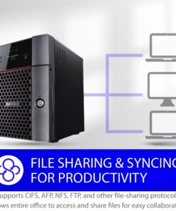 Alternative view of BUFFALO TeraStation 3420DN 4-Bay Desktop NAS 16TB (4x4TB) with HDD NAS Hard Drives Included 2.5GBE / Computer Network Attached Storage / Private Cloud / NAS Storage/ Network Storage / File Server 16 TB (4 X 4TB)