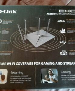 D-Link WiFi Router, AC2600 MU-MIMO Dual Band Gigabit 4K Streaming and Gaming with USB Ports, 4x4 Wireless Internet for Home (DIR-882-US), Black 38 81kE1Px9kWL