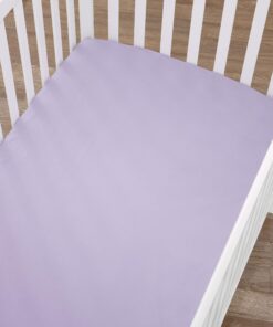 American Baby Company 100% Natural Cotton Percale Fitted Crib Sheet for Standard Crib and Toddler Mattresses, Lavender, Soft Breathable, for Girls 1 Count (Pack of 1) 11 81kF5I LJGL