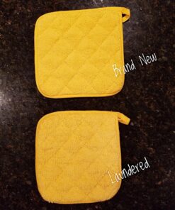 DII Basic Terry Collection Quilted 100% Cotton, Potholder, Gray, 3 Piece 33 81kFASkQuL