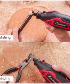 AVID POWER Rotary Tool with Flex Shaft 1.0 Amp Electric Rotary Tool, 6 Variable Speeds, 107 Pieces Rotary Tool Accessories & Carrying Case for Grinding, Cutting, Carving and Sanding - Red 1-red 27 81kFb6sjjL 1