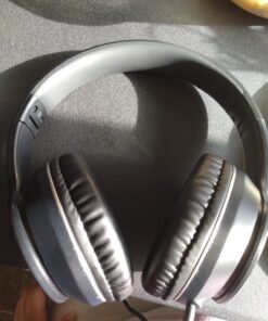 LORELEI X6 Over-Ear Headphones with Microphone, Lightweight Foldable & Portable Stereo Bass Headphones with 1.45M No-Tangle, Wired Headphones for Smartphone Tablet MP3 / 4 (Space Black) Space Black 24 81kGRe2882L