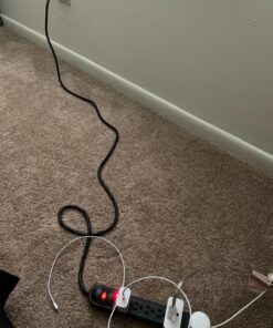 Amazon Basics Rectangular 6-Outlet Surge Protector Power Strip, 6-Foot Long Cord, 790 Joule - Black 1-Pack 35 81kGWxjZF5L