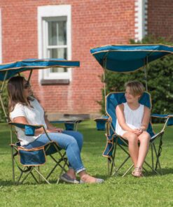 Quik Shade MAX Shade Relaxing Chair With Cup Holders, Foldable, Aluminum, Blue 35 81kH5wxISL