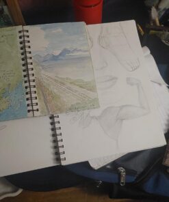 Strathmore 460-55 400 Series Visual Watercolor Journal, 140 LB Cold Press, 5.5"x8", 22 Sheets , White 5.5x8.5 Watercolor 140LB 41 81kH8sHaDFL