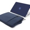 GMYLE MacBook Air 13 inch Case (A1369 A1466,Older Version 2010-2017 Release),2 in 1 Bundle Set Plastic Hard Case & Handle Carrying Sleeve Bag Compatible with Mac Air 13, Navy Blue 16 81kJCB3bPRL
