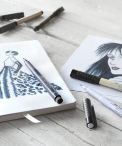 Alternative view of Faber-Castell 6 x Pitt Artist Pens (Soft Brush) Shades of Grey Pitt Artist Pens Set of 6 (Soft Brush) - Shades of Grey