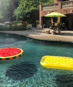 SWIMLINE Original Large Island Pool Float Collection for 1-3 Adults & Kids | Inflatable Floating Lounger Mats | XL Size Floaties for Pool Lake Ocean Summer Fun | Multi-Purpose Water Floaty Heavy Duty Fruit Slice (Watermelon) 36 81kLMpto5L