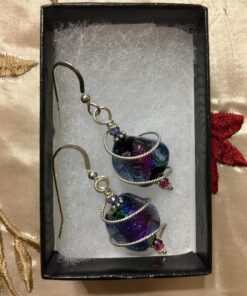 Body Candy Handcrafted 925 Silver Purple Dichroic Drop Dangle Earrings Created with Crystals 41 81kOYoPyKiL