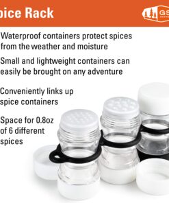 Alternative view of GSI Outdoors Waterproof Spice Rack for Camping, Car Camping, RV and Home, Clear, Black