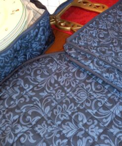 Homewear 8-Piece Hudson Damask China Storage Container Set, Navy 19 81kPfXdsbmL