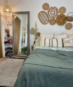 Plug in Pendant Light, Rattan Hanging Lights with Plug in Cord, Hand Woven Bamboo Lampshade Hanging Lamp with 15ft Hemp Rope, On/Off Switch, Plug in Pendant Light Fixture for Living Room Bedroom 37 81kQ3ALnTwL