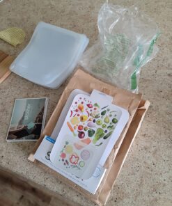 Stasher Reusable Silicone Storage Bag, Food Storage Container, Microwave and Dishwasher Safe, Leak-free, 1/2 Gallon, Clear 46 81kQONUZtuL