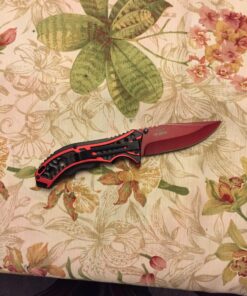 M-tech 8 Inch Spring Assisted Blood Red Folding Pocket Knife Tactical Combat 34 81kSOL8JSL