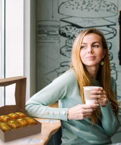 MT Products Kraft Pie Boxes with Window - Size of 10" X 10" X 2.5" - (15 Pieces) Easy Auto Pop-Up Bakery Boxes - Perfect for Donuts, Muffins, and, Cookies - Made in the USA 15 81kTPr LDKL