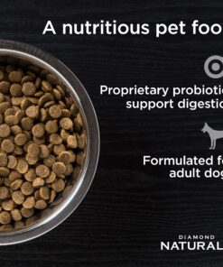 Diamond Naturals Dry Food for Adult Dog, Beef and Rice Formula, 40 Pound Bag (074198608331) 40 Pound (Pack of 1) 21 81kUqsyptQL
