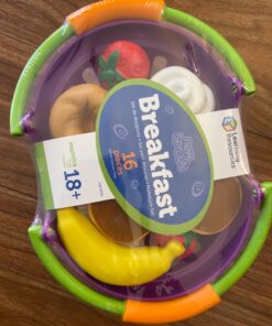 Learning Resources New Sprouts Breakfast Foods Basket - 16 Pieces, Ages 18+ months Pretend Play Food for Toddlers, Toddler Kitchen Toys, Preschool Learning Toys 26 81kWzB9YBoL