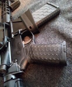 Covert Clutch Universal Tactical Grip Sleeve - The Original Hex Pattern Gun Grip - 100% Made in USA Tactical Matte Black 37 81kWzxWMHfL