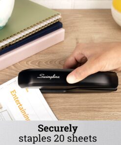 Swingline Stapler, Eco Version Desktop Stapler, 20 Sheet Capacity, Black (54501) 20 81kX5C9NniL