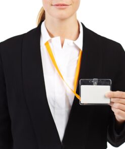 Amazon Basics Clear Name ID Badge Holder - Horizontal (Pack of 50) 50.0 11 81kXG0AZEIL