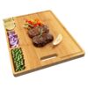 Cutting Boards,Large Bamboo Chopping Board, Built-In 3 Compartments And Juice Grooves, Charcuterie Board for Kitchen Counter Meat (Butcher Block) Cheese, Vegetables,Bread (17 x 12.6") XL 17 x 12.6" 36 81kYxg0EXlL