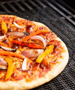 Cestari BBQ Grill Mats Non Stick Grill Toppers- Extra Large Cut to Fit - Pizza Oven Screen - Heavy Duty PFOA Free Grill Mesh Set of 2 17 81kZwo8227L