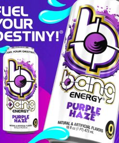 Bang Energy Drinks - 6, 16 ounce cans (Purple Haze) Purple Haze 16 Fl Oz (Pack of 6) 13 81ka67WQi3L