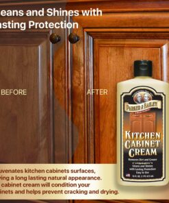 PARKER & BAILEY KITCHEN CABINET CREAM - Multisurface Wood Cleaner And Polish Furniture Quick Shine Restorer Protector Surface, House Cleaning Supplies Home Improvement 8oz 8 Fl Oz (Pack of 1) 21 81ka7 aRRL