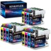 BINKSYLER LC20E XXL BK/C/Y/M Ink Cartridges Super High Yield Replacement for Brother LC20EBK LC20EC LC20EM LC20EY Work for Brother MFC-J985DW J985DWXL J775DW J5920DW Printer (3BK 3C 3M 3Y) 12 Pack 3 Black 3 Cyan 3 Magenta 3 Yellow 11 81kaSSd7pZL