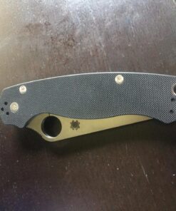 Spyderco Para Military 2 Signature Knife with 3.42" CPM S45VN Steel Blade and Durable G-10 Handle - PlainEdge - C81GP2 Black Handle - Stainless Steel Blade 88 81kbsSQC 4L