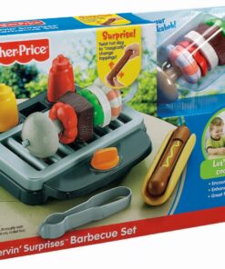 Fisher-Price Servin' Surprises Barbeque Grill Play Food Set 21 81kd p5YRBL