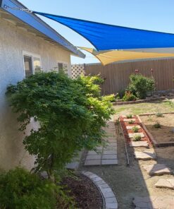 SueSport 16' Oversized Durable Sun Shade Sail Shade Canopy, UV Block Fabric Patio Sail Perfect for Outdoor Patio Garden Swimming Pool in Color Blue, Triangle 16'x16'x16' 7 81keDFiBtfL