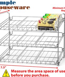 Alternative view of Simple Houseware Stackable Can Rack Organizer, Chrome