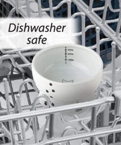 Necoichi Raised Cat Water Bowl, Elevated, with Measurement Lines, Dishwasher and Microwave Safe (Cat, Regular) 32 81kfsgUNVvL