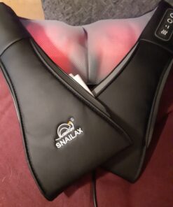 Snailax Cordless Massager - Shiatsu Neck and Shoulder Massager with Heat, Portable, Lumbar, Foot Electric Massage Pillow Black 38 81kgBvSOtrL