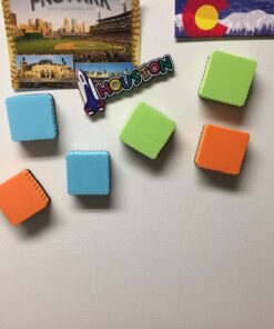 Premium Magnetic Dry Erase Erasers | 12-Pack | Magnetic Whiteboard & Chalkboard Erasers | Dry Erasers for White Boards | Perfect Erasers for the Classroom, Home or Office! Light Blue, Green and Orange 15 81kglE9Qd3L