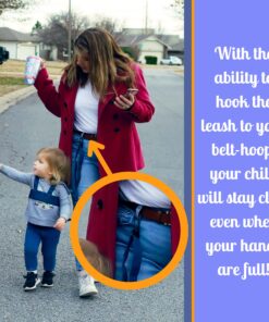 Toddler Leash & Harness for Child Safety - Keep Kids & Babies Close - Padded Shoulder Straps for Children's Comfort - Fits Toddlers w/ Chest Size 14-25.5 Inches - Kid Keeper by Mommy's Helper (Blue) 25 81kgrxczrTL