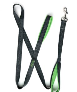 Mighty Paw Dual Handle Dog Leash - Reflective Lead with Two Handles - Dual Dog Leash Long - 2 Handle Dog Lead - Dog Leash with Traffic Loop Dog Leash 6 Foot (Grey/Green) Grey/Green 24 81kgvGGjwuL