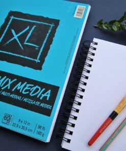 Canson 100510927 XL Series Mix Paper Pad, 98 Pound, 9 x 12 Inch, 60 Sheets, 1-Pack 9x12 Mixed Media Side Wire 29 81ki2VxAnxL
