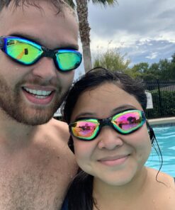 Aegend Swim Goggles, 2 Pack Swimming Goggles No Leaking Adult Men Women Youth Aqua & Bright Rose 39 81kiAj9rz7L