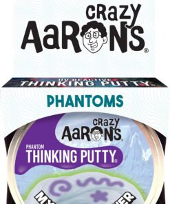Crazy Aaron's Thinking Putty 4" Tin (3.2 oz) Mystic Glacier - Includes Glow Charger - Never Dries Out 14 81kkk3DWDaL