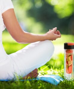 Savvy Infusion Flip Top Fruit Infuser Water Bottle - Unique Leak Proof Lid for Hikes, Outdoors - Dishwasher Safe Made with Tritan Shatter Proof Plastic - Great Gifts for Women - 24 Ounces Coral 10 81kltC6llVL