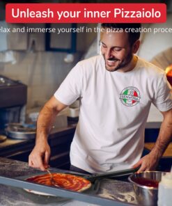 Senwosa 26” Pizza Oven Brush with Stone Scraper - Stainless Steel Bristles, Long Handle, Heat-Resistant - Compatible with Ooni Ovens - Includes Spare Head 40 81klwbPRM7L